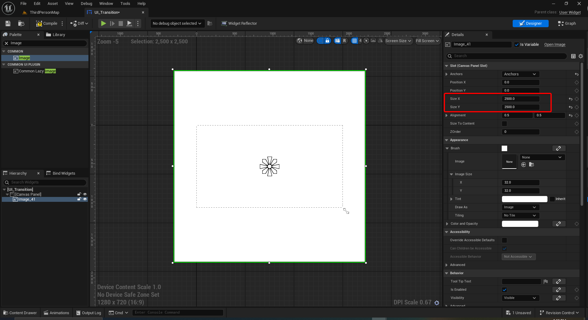 image setting